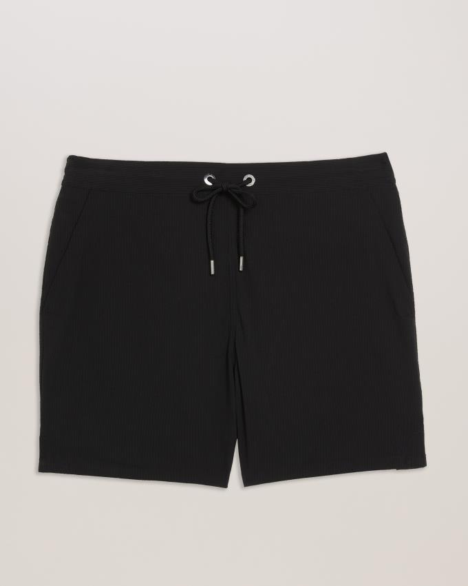 Short Ted Baker Plain Textured Swim Noir Homme | YTE-72195485